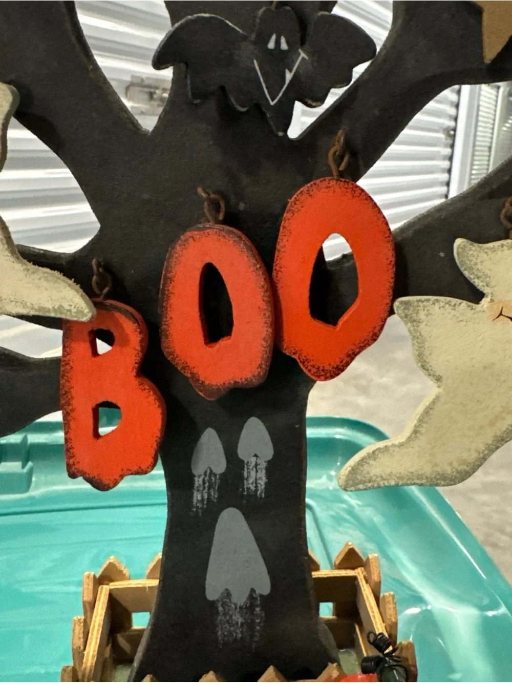 Target Halloween Boo Tree Decor - Black, Orange, Cream